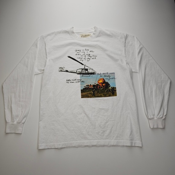 One of These Days Other - One of These Days Mens White Long Sleeve Graphic T-Shirt Cotton USA Made L y2k
